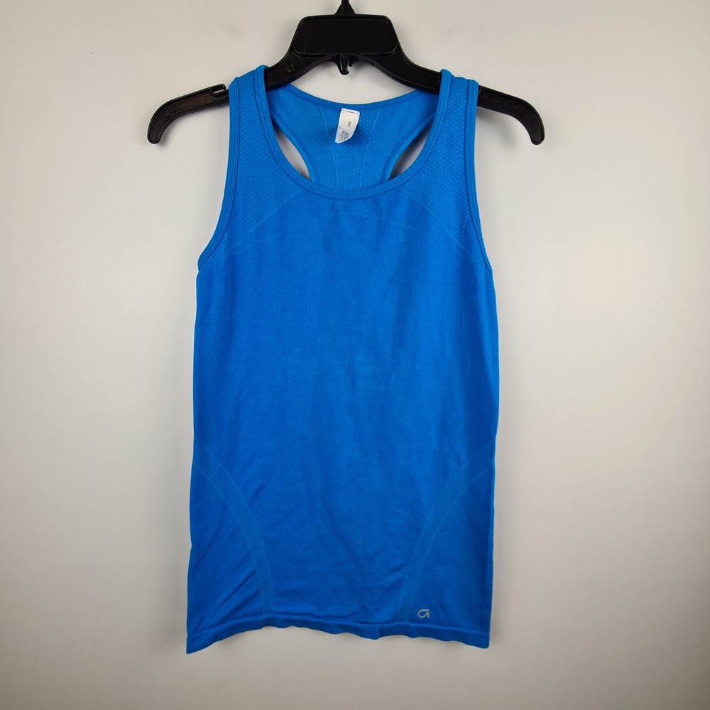 GapFit Womens Racerback Tank Top Blue Stretch Athletic Gym Shirt Size S